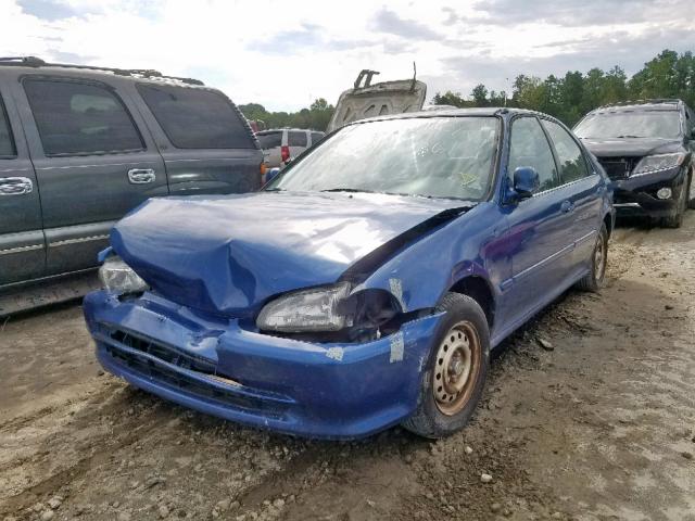 1HGEG8641RL015629 - 1994 HONDA CIVIC DX BLUE photo 2