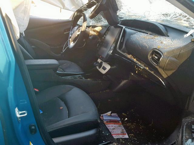 JTDKARFP9J3074452 - 2018 TOYOTA PRIUS PRIM 蓝色 照片 5