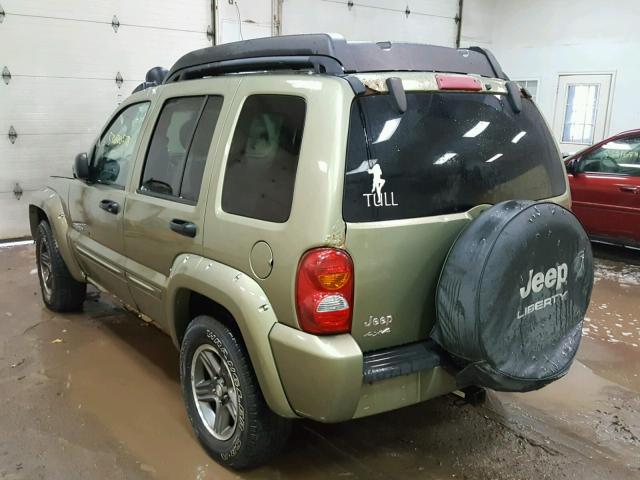 1J4GL38K63W648354 - 2003 JEEP LIBERTY RE GREEN photo 3