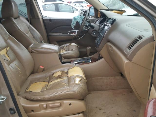 2HNYD18984H532625 - 2004 ACURA MDX TOURIN GOLD photo 5