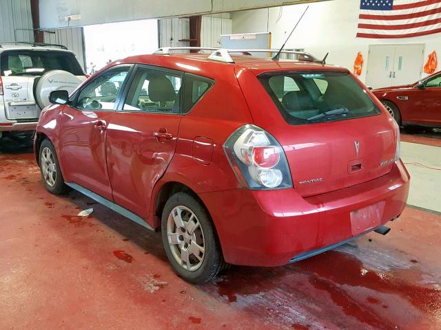 5Y2SM67079Z464501 - 2009 PONTIAC VIBE RED photo 3