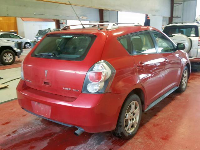 5Y2SM67079Z464501 - 2009 PONTIAC VIBE RED photo 4