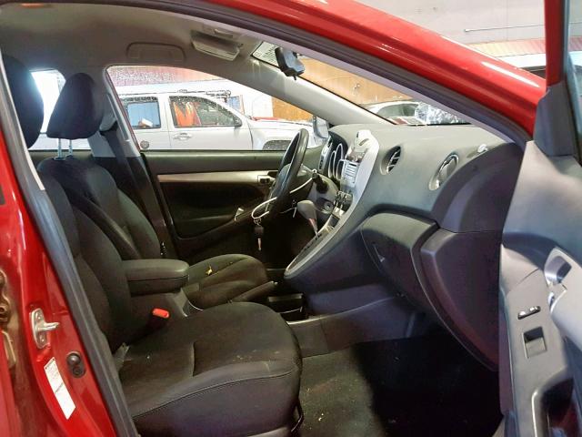 5Y2SM67079Z464501 - 2009 PONTIAC VIBE RED photo 5