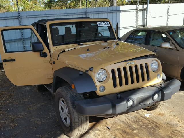 1C4AJWAG5EL192392 - 2014 JEEP WRANGLER S TAN photo 1