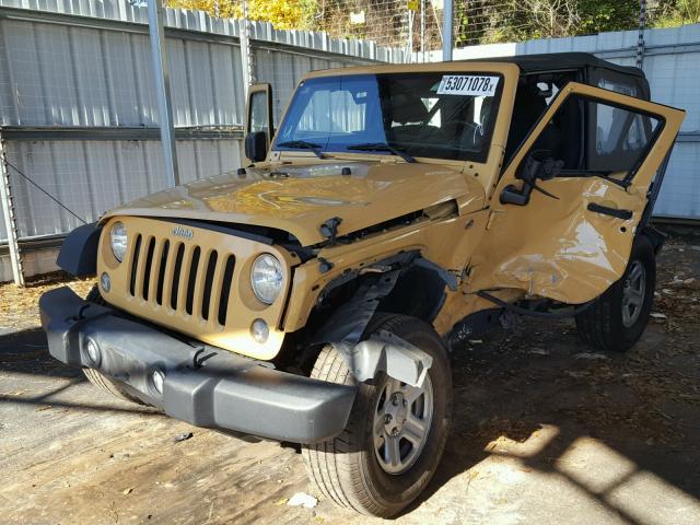 1C4AJWAG5EL192392 - 2014 JEEP WRANGLER S TAN photo 2