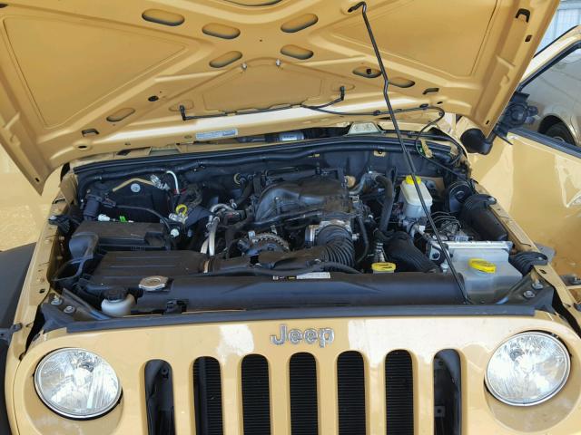 1C4AJWAG5EL192392 - 2014 JEEP WRANGLER S TAN photo 7