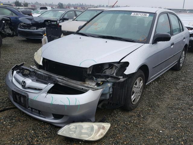 2HGES16384H620234 - 2004 HONDA CIVIC DX V SILVER photo 2