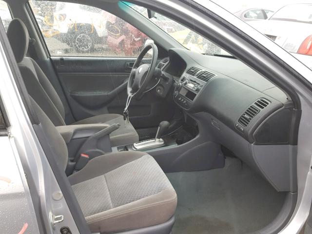 2HGES16384H620234 - 2004 HONDA CIVIC DX V SILVER photo 5