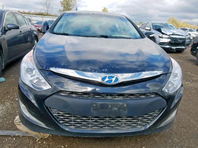 KMHEC4A43FA121724 - 2015 HYUNDAI SONATA HYB BLACK photo 9