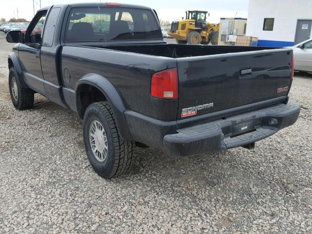 1GTCT19W118232515 - 2001 GMC SONOMA BLACK photo 3