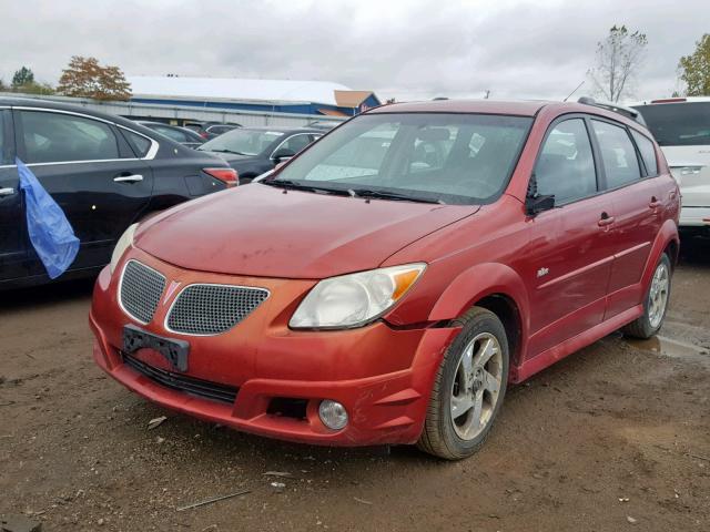 5Y2SL65876Z436107 - 2006 PONTIAC VIBE RED photo 2