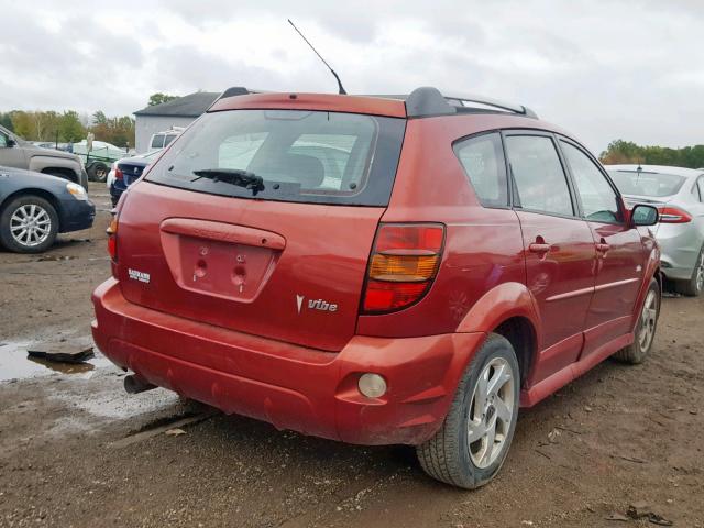 5Y2SL65876Z436107 - 2006 PONTIAC VIBE RED photo 4