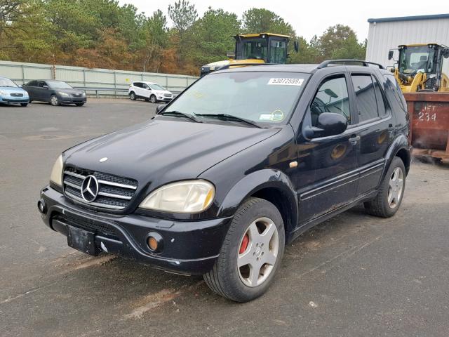 4JGAB74E81A251059 - 2001 MERCEDES-BENZ ML 55 BLACK photo 2