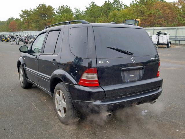 4JGAB74E81A251059 - 2001 MERCEDES-BENZ ML 55 BLACK photo 3