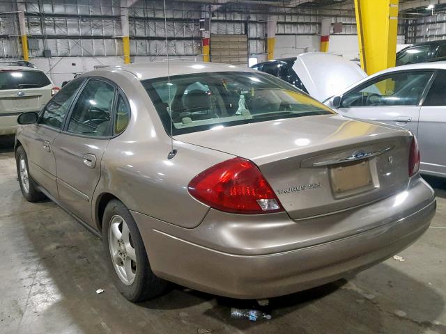 1FAFP55212G264308 - 2002 FORD TAURUS SES BROWN photo 3