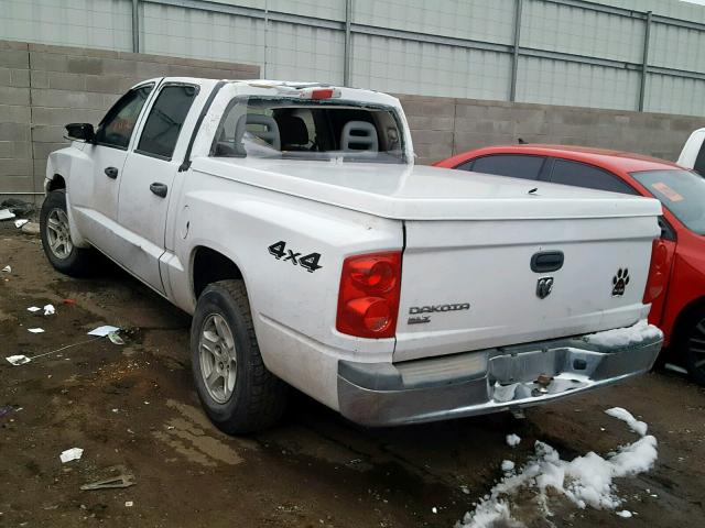 1D7HW48K86S593284 - 2006 DODGE DAKOTA QUA WHITE photo 3