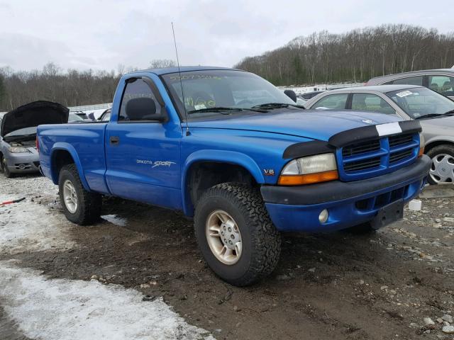 1B7GG26X9XS170785 - 1999 DODGE DAKOTA BLUE photo 1