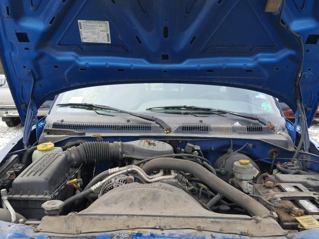 1B7GG26X9XS170785 - 1999 DODGE DAKOTA BLUE photo 7