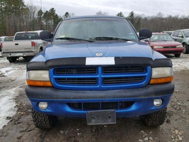 1B7GG26X9XS170785 - 1999 DODGE DAKOTA BLUE photo 9