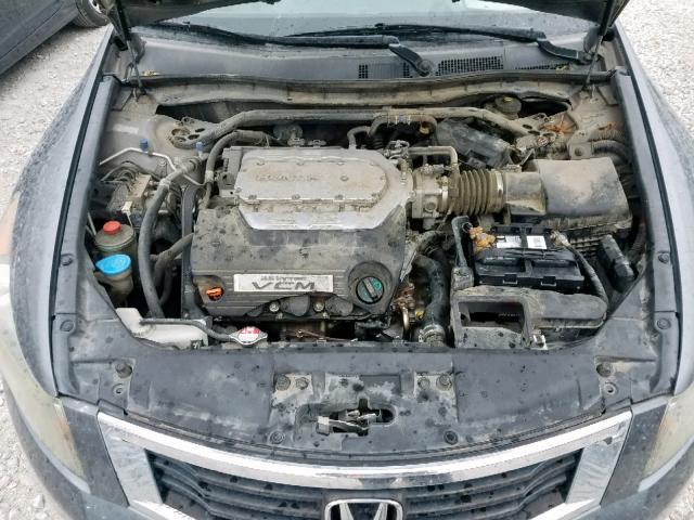 1HGCP36848A079980 - 2008 HONDA ACCORD EXL GRAY photo 7