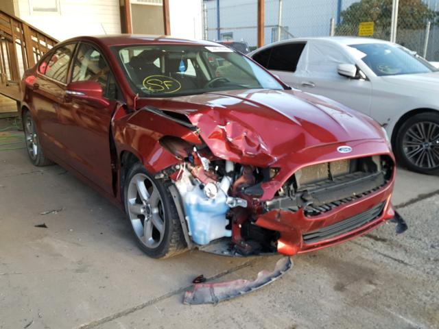 1FA6P0H75F5113001 - 2015 FORD FUSION SE RED photo 1