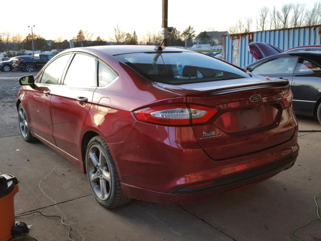 1FA6P0H75F5113001 - 2015 FORD FUSION SE RED photo 3