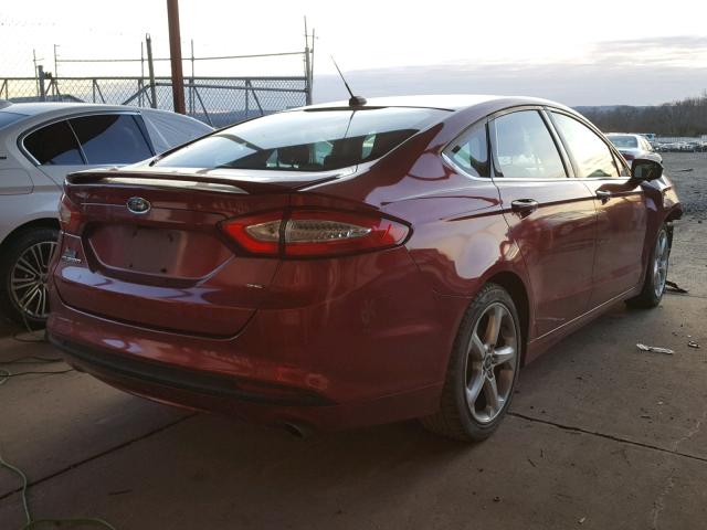 1FA6P0H75F5113001 - 2015 FORD FUSION SE RED photo 4