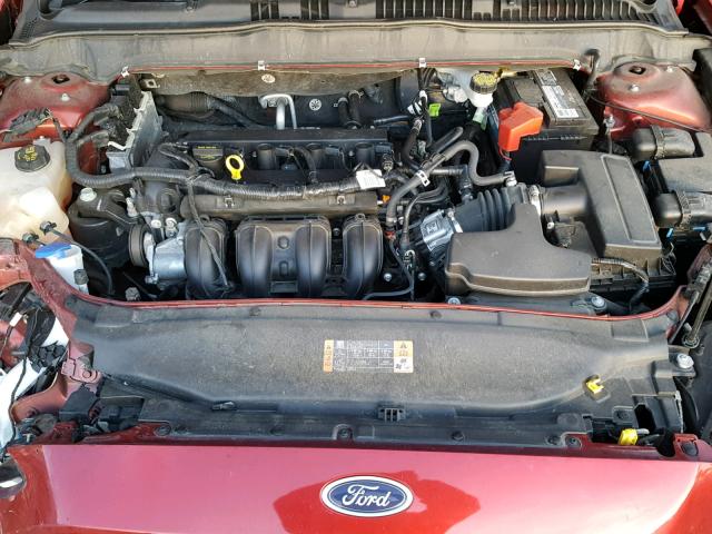 1FA6P0H75F5113001 - 2015 FORD FUSION SE RED photo 7