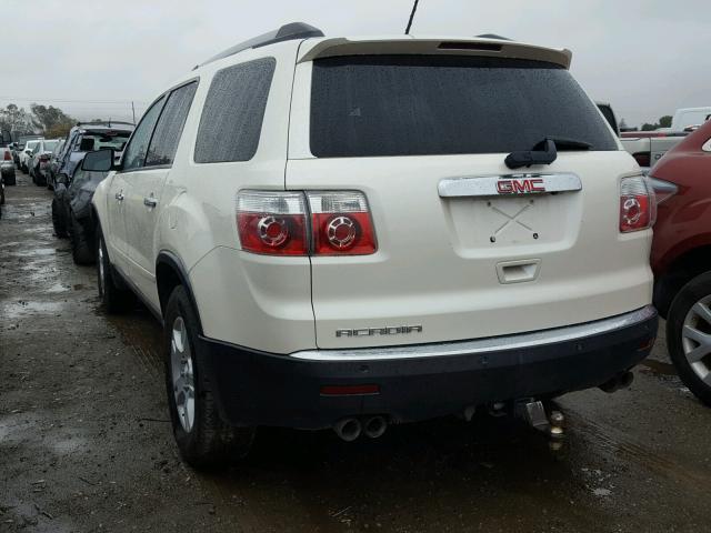 1GKLRLED8AJ189903 - 2010 GMC ACADIA SLE WHITE photo 3