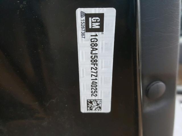 1G8AJ58F27Z140252 - 2007 SATURN ION LEVEL SILVER photo 10