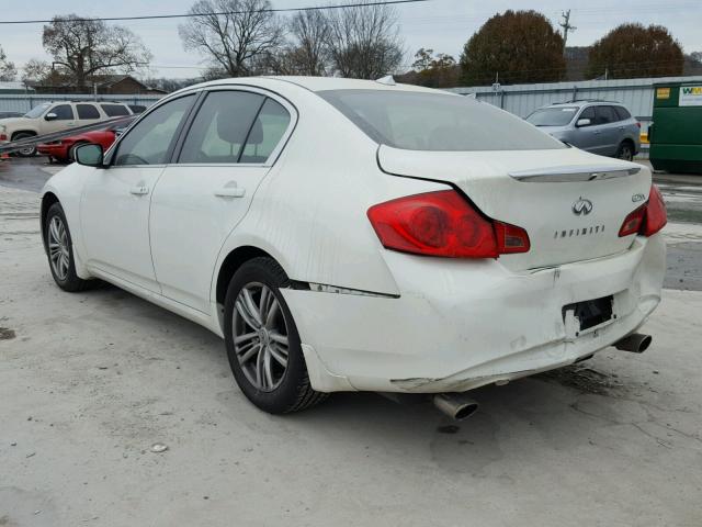 JN1DV6AR5CM861046 - 2012 INFINITI G25 WHITE photo 3