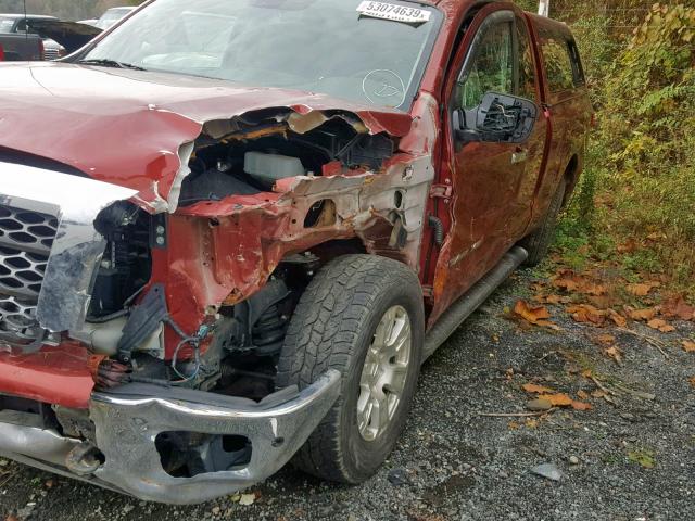 1N6AA1C51JN507103 - 2018 NISSAN TITAN SV RED photo 10