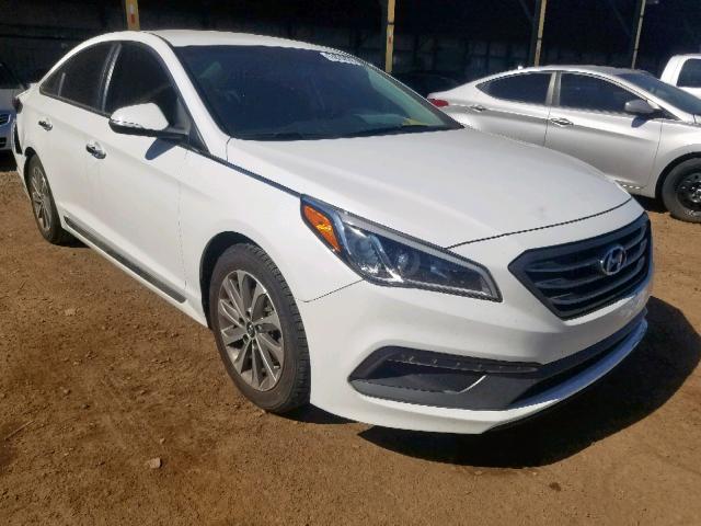 5NPE34AF5FH105989 - 2015 HYUNDAI SONATA SPO WHITE photo 1