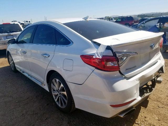 5NPE34AF5FH105989 - 2015 HYUNDAI SONATA SPO WHITE photo 3