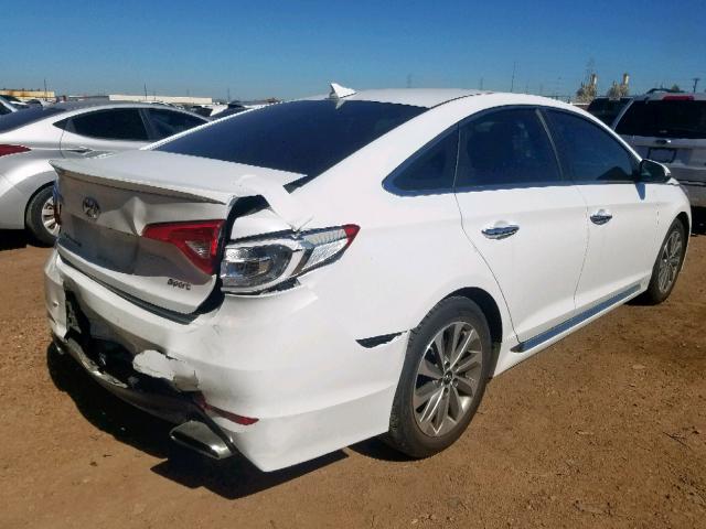 5NPE34AF5FH105989 - 2015 HYUNDAI SONATA SPO WHITE photo 4