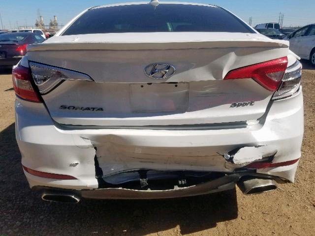 5NPE34AF5FH105989 - 2015 HYUNDAI SONATA SPO WHITE photo 9