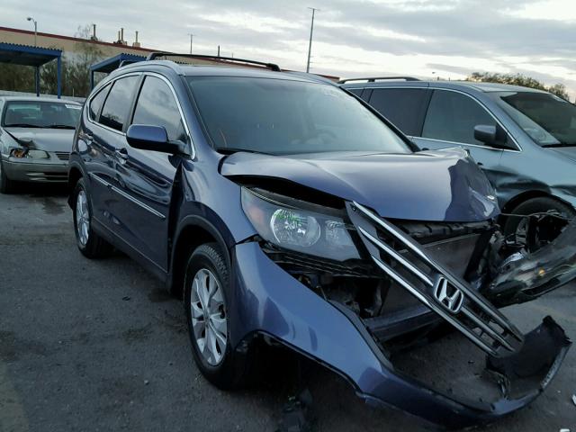 2HKRM4H74DH664721 - 2013 HONDA CR-V EXL BLUE photo 1