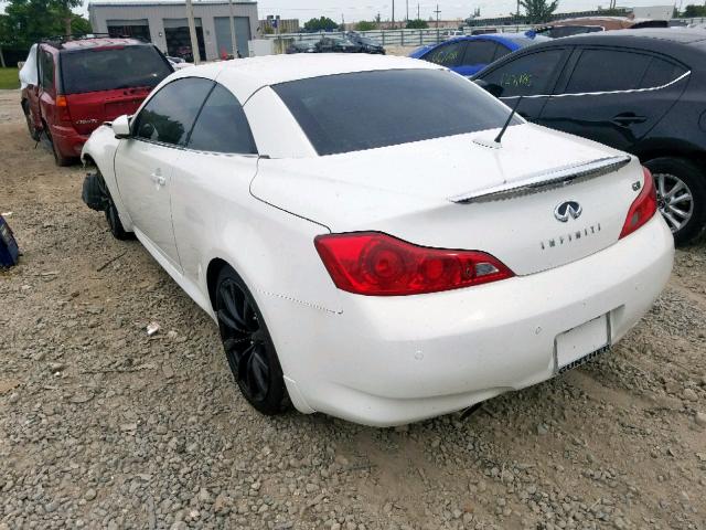 JN1CV6FE6AM351965 - 2010 INFINITI G37 BASE WHITE photo 3