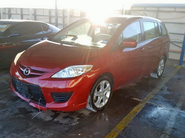 JM1CR2W33A0368464 - 2010 MAZDA 5 MAROON photo 2