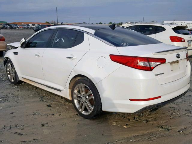 5XXGR4A60DG110873 - 2013 KIA OPTIMA SX WHITE photo 3