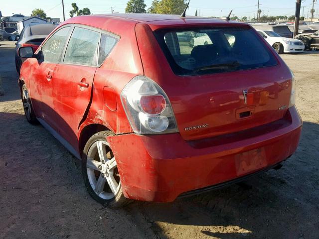 5Y2SP67069Z464061 - 2009 PONTIAC VIBE RED photo 3