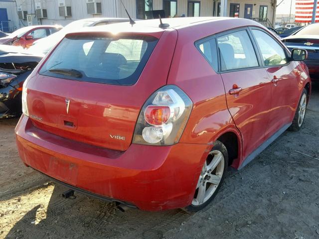 5Y2SP67069Z464061 - 2009 PONTIAC VIBE RED photo 4