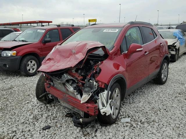 KL4CJCSB4EB781914 - 2014 BUICK ENCORE RED photo 2
