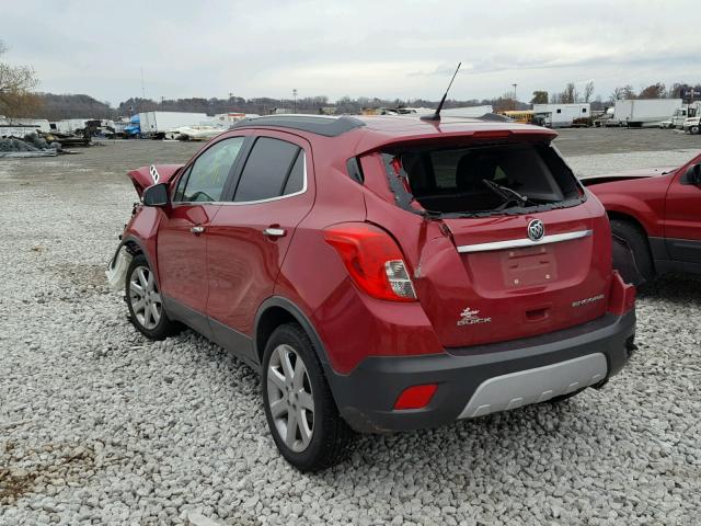 KL4CJCSB4EB781914 - 2014 BUICK ENCORE RED photo 3