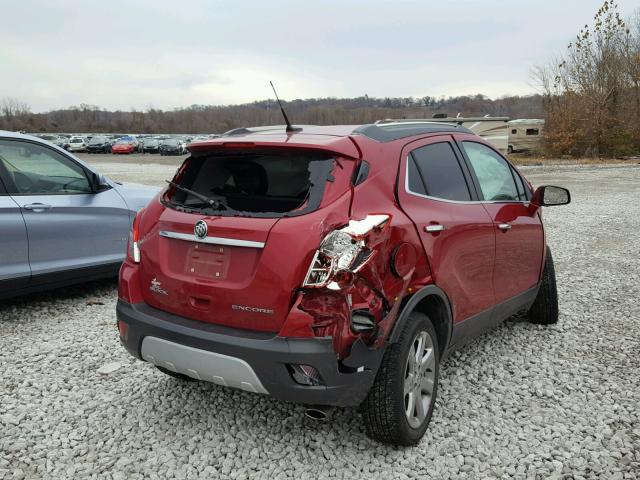 KL4CJCSB4EB781914 - 2014 BUICK ENCORE RED photo 4