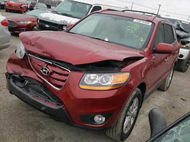 5XYZKDAGXBG025313 - 2011 HYUNDAI SANTA FE L RED photo 2