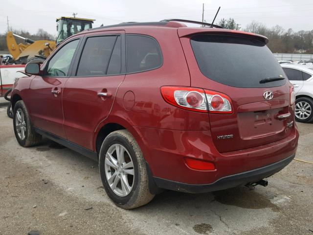 5XYZKDAGXBG025313 - 2011 HYUNDAI SANTA FE L RED photo 3