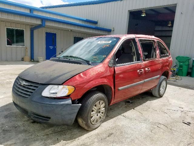 1A4GP45R06B585503 - 2006 CHRYSLER TOWN & COU RED photo 2