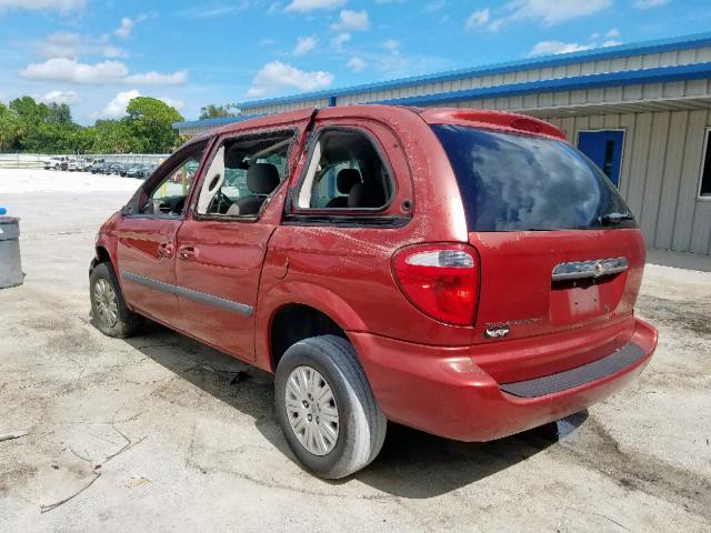 1A4GP45R06B585503 - 2006 CHRYSLER TOWN & COU RED photo 3