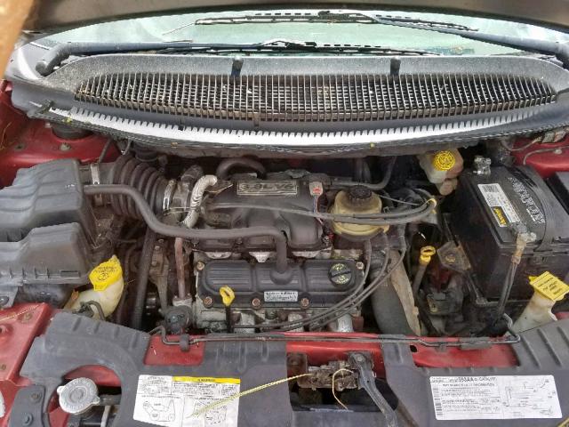 1A4GP45R06B585503 - 2006 CHRYSLER TOWN & COU RED photo 7